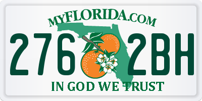 FL license plate 2762BH