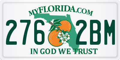 FL license plate 2762BM