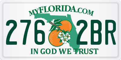 FL license plate 2762BR