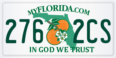 FL license plate 2762CS