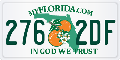 FL license plate 2762DF