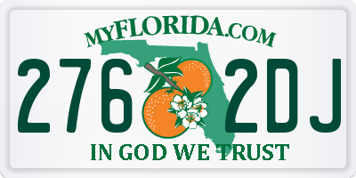 FL license plate 2762DJ