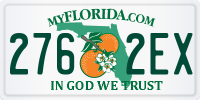 FL license plate 2762EX