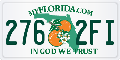 FL license plate 2762FI