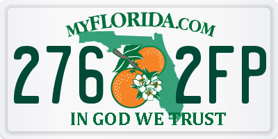FL license plate 2762FP