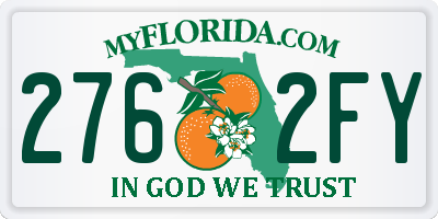 FL license plate 2762FY