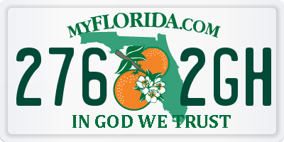 FL license plate 2762GH