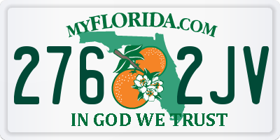 FL license plate 2762JV