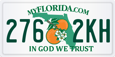 FL license plate 2762KH