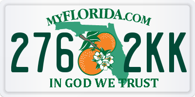 FL license plate 2762KK