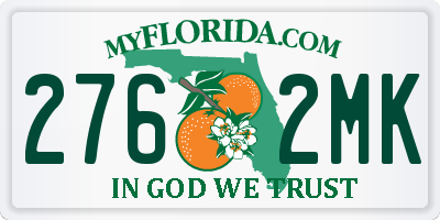 FL license plate 2762MK