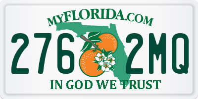 FL license plate 2762MQ