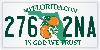 FL license plate 2762NA