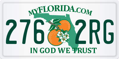 FL license plate 2762RG