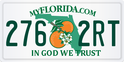 FL license plate 2762RT