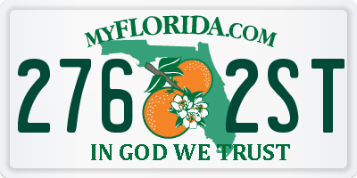 FL license plate 2762ST