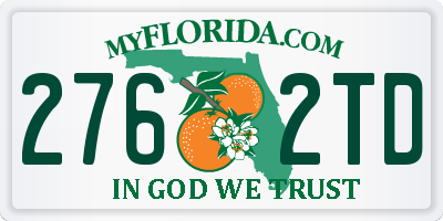 FL license plate 2762TD