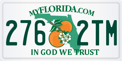 FL license plate 2762TM