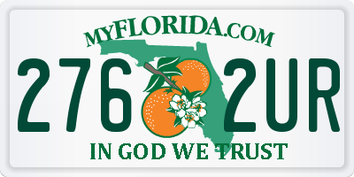 FL license plate 2762UR