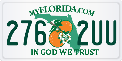 FL license plate 2762UU