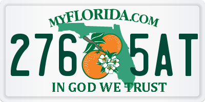 FL license plate 2765AT