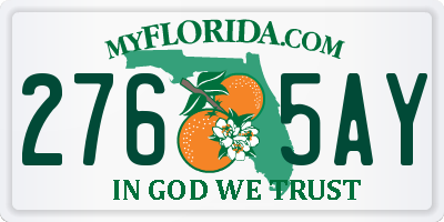 FL license plate 2765AY