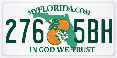 FL license plate 2765BH