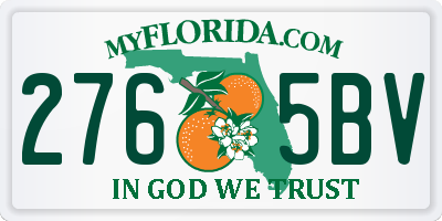 FL license plate 2765BV