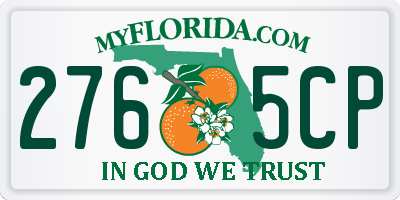FL license plate 2765CP