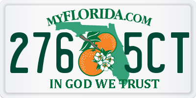 FL license plate 2765CT