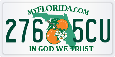 FL license plate 2765CU