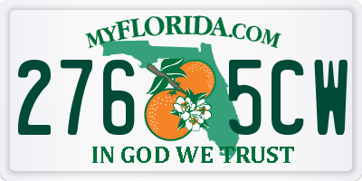 FL license plate 2765CW