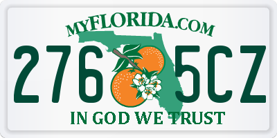 FL license plate 2765CZ