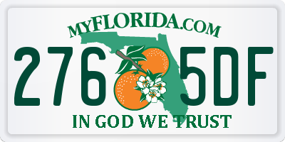 FL license plate 2765DF