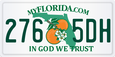 FL license plate 2765DH