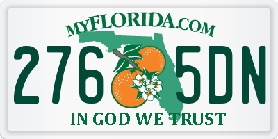 FL license plate 2765DN