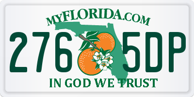 FL license plate 2765DP