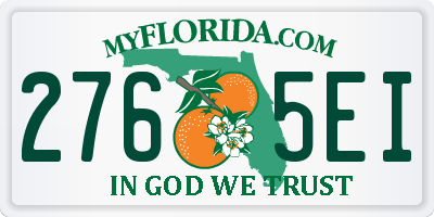 FL license plate 2765EI