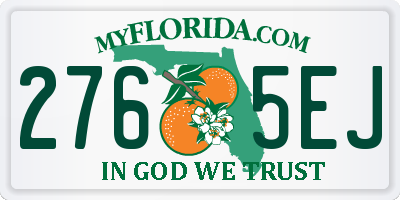 FL license plate 2765EJ
