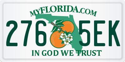FL license plate 2765EK