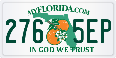 FL license plate 2765EP