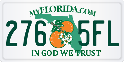 FL license plate 2765FL