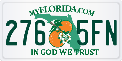 FL license plate 2765FN