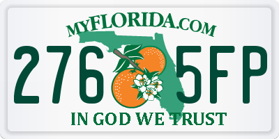 FL license plate 2765FP