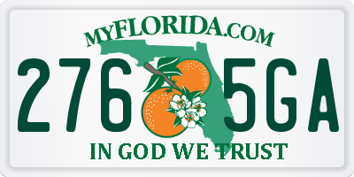 FL license plate 2765GA