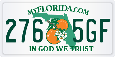 FL license plate 2765GF