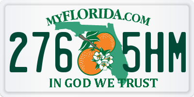 FL license plate 2765HM