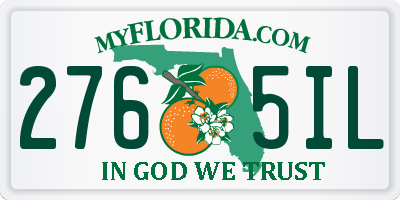 FL license plate 2765IL