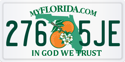 FL license plate 2765JE