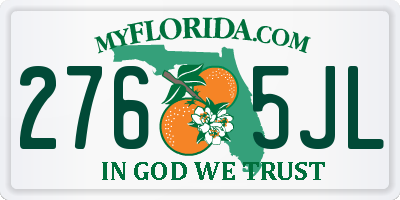 FL license plate 2765JL